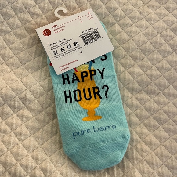 🍹Pure Barre Blue Happy Hour Socks - Picture 2 of 3